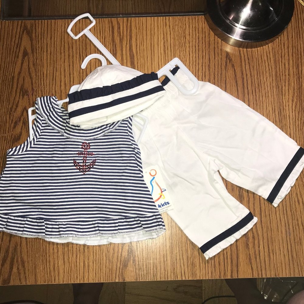 BT Kids girls 6-9 months sailor outfit NWT